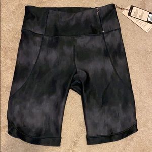 Calia Black Washed High Rise Bermuda Biker Shorts